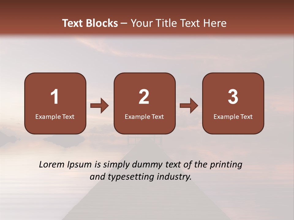 Long Pier. Sunset On The Tropical Beach. Siam Bay. Province Trat. Koh Mak Island. Kingdom Thailand PowerPoint Template