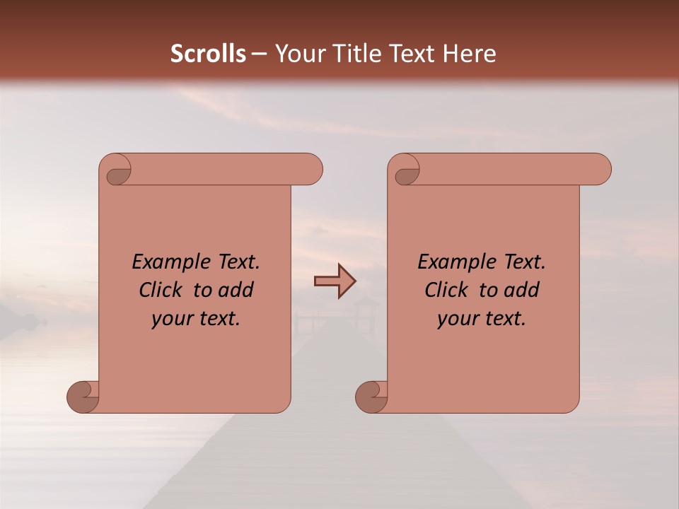 Long Pier. Sunset On The Tropical Beach. Siam Bay. Province Trat. Koh Mak Island. Kingdom Thailand PowerPoint Template