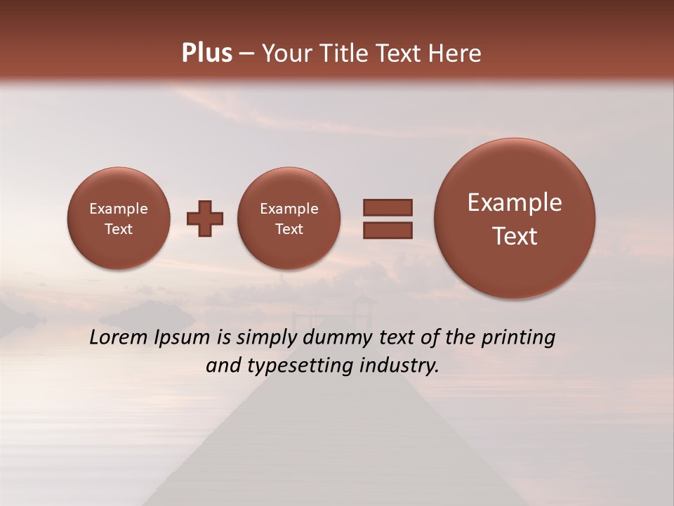 Long Pier. Sunset On The Tropical Beach. Siam Bay. Province Trat. Koh Mak Island. Kingdom Thailand PowerPoint Template
