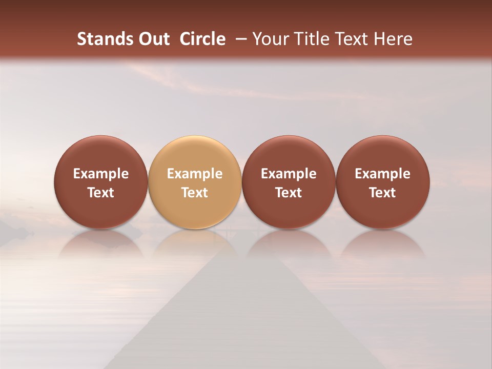 Long Pier. Sunset On The Tropical Beach. Siam Bay. Province Trat. Koh Mak Island. Kingdom Thailand PowerPoint Template