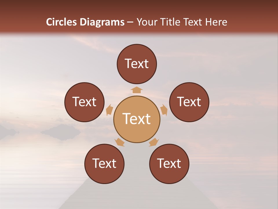 Long Pier. Sunset On The Tropical Beach. Siam Bay. Province Trat. Koh Mak Island. Kingdom Thailand PowerPoint Template