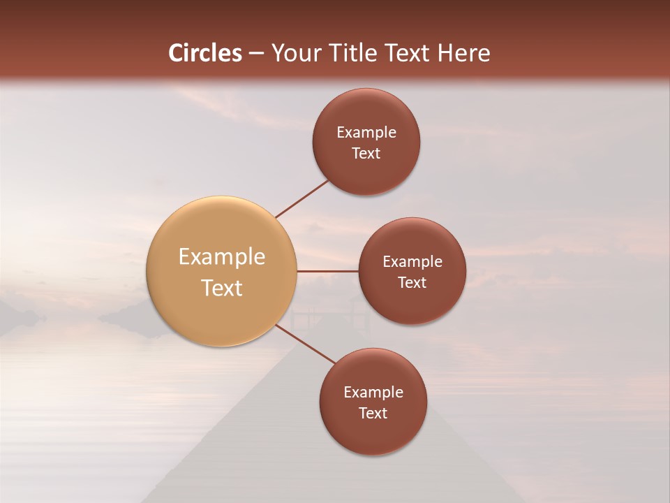 Long Pier. Sunset On The Tropical Beach. Siam Bay. Province Trat. Koh Mak Island. Kingdom Thailand PowerPoint Template