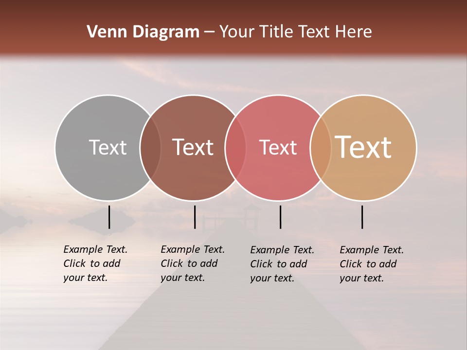 Long Pier. Sunset On The Tropical Beach. Siam Bay. Province Trat. Koh Mak Island. Kingdom Thailand PowerPoint Template