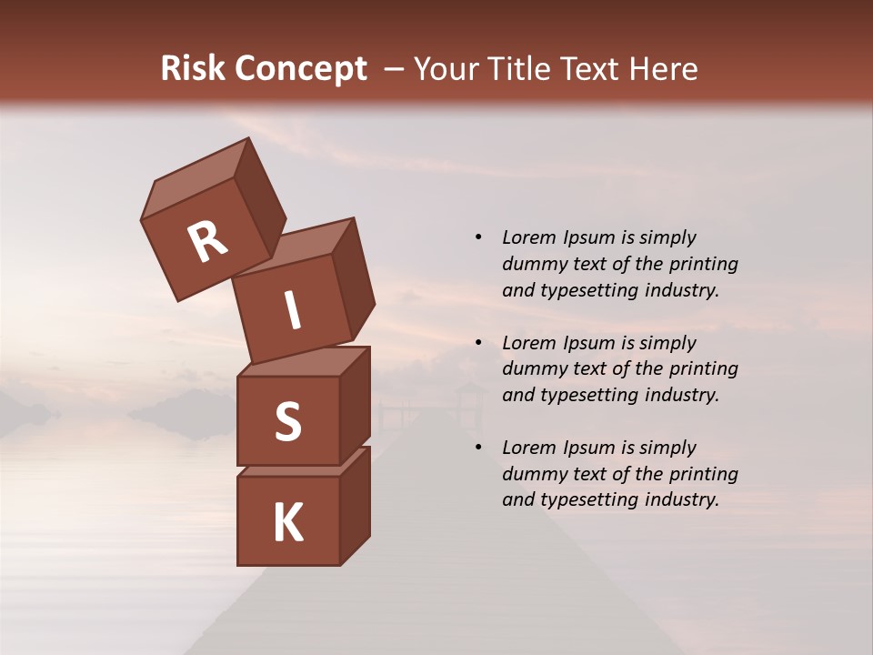 Long Pier. Sunset On The Tropical Beach. Siam Bay. Province Trat. Koh Mak Island. Kingdom Thailand PowerPoint Template
