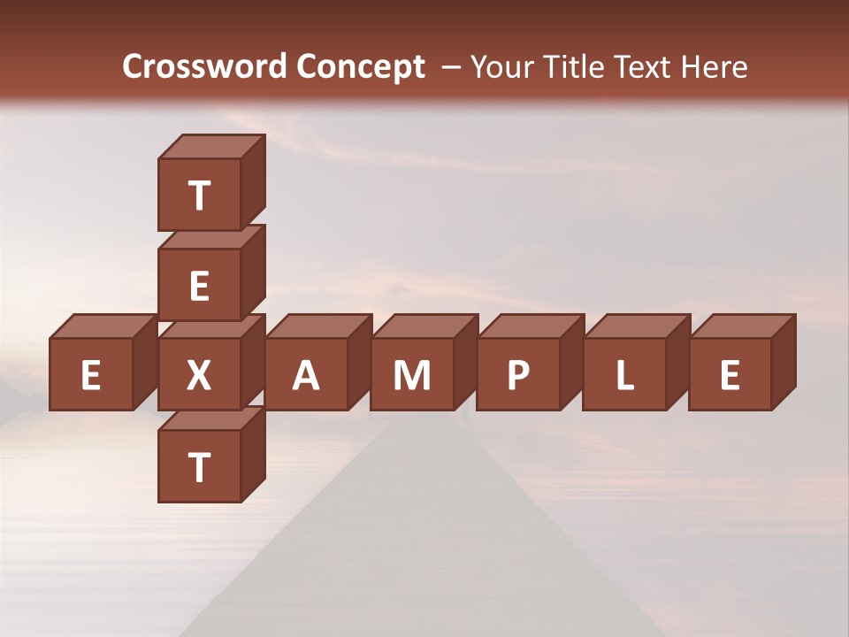 Long Pier. Sunset On The Tropical Beach. Siam Bay. Province Trat. Koh Mak Island. Kingdom Thailand PowerPoint Template