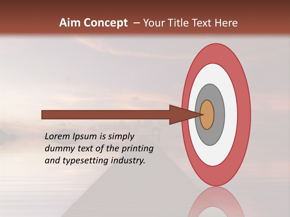 Long Pier. Sunset On The Tropical Beach. Siam Bay. Province Trat. Koh Mak Island. Kingdom Thailand PowerPoint Template