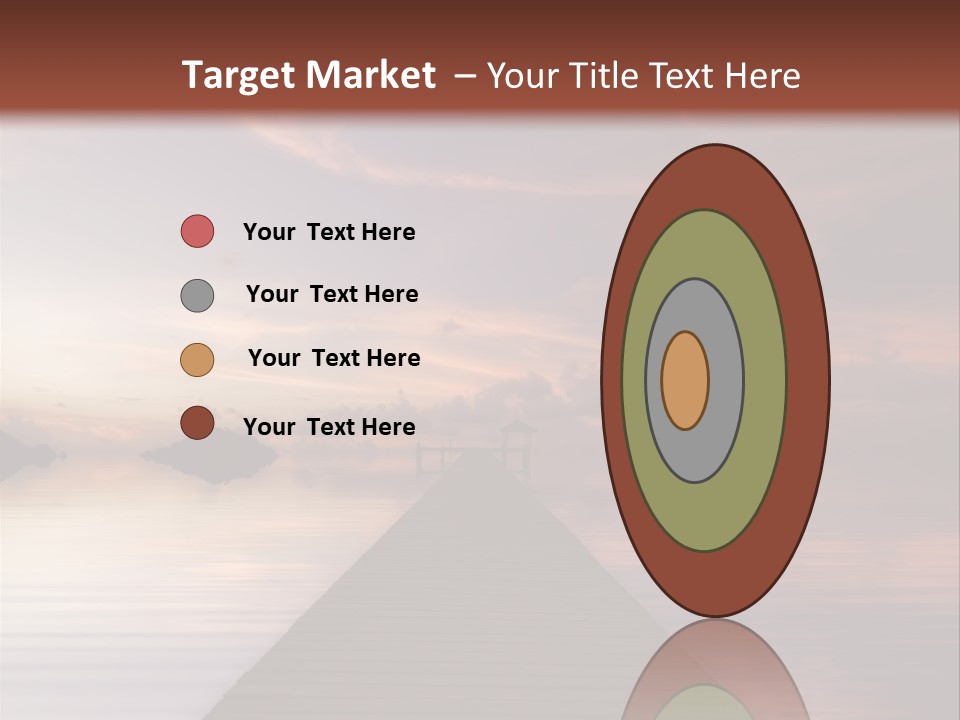 Long Pier. Sunset On The Tropical Beach. Siam Bay. Province Trat. Koh Mak Island. Kingdom Thailand PowerPoint Template