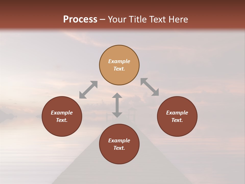 Long Pier. Sunset On The Tropical Beach. Siam Bay. Province Trat. Koh Mak Island. Kingdom Thailand PowerPoint Template