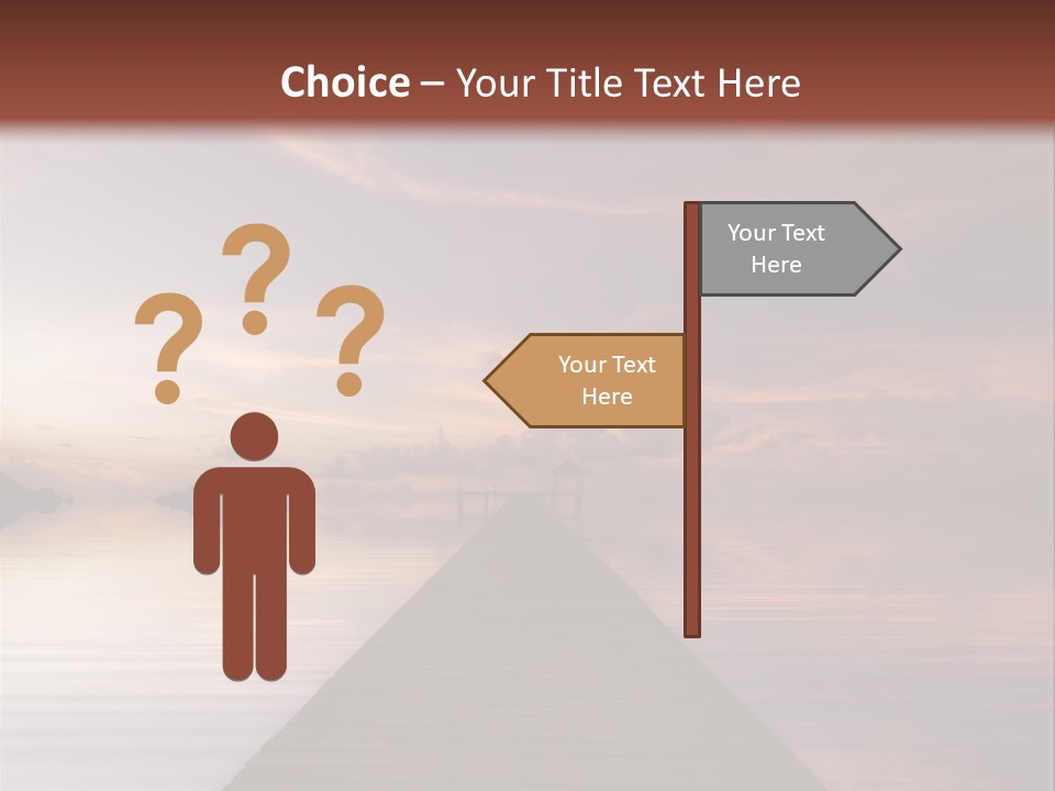 Long Pier. Sunset On The Tropical Beach. Siam Bay. Province Trat. Koh Mak Island. Kingdom Thailand PowerPoint Template