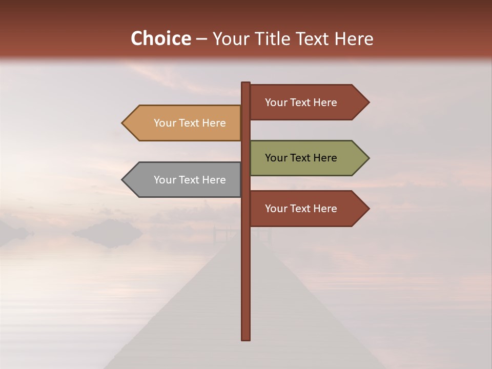 Long Pier. Sunset On The Tropical Beach. Siam Bay. Province Trat. Koh Mak Island. Kingdom Thailand PowerPoint Template