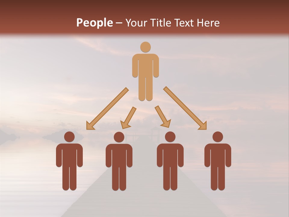 Long Pier. Sunset On The Tropical Beach. Siam Bay. Province Trat. Koh Mak Island. Kingdom Thailand PowerPoint Template