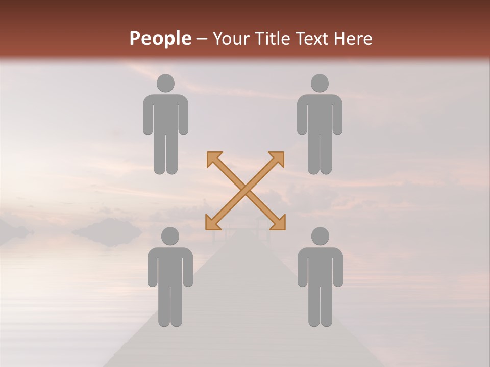 Long Pier. Sunset On The Tropical Beach. Siam Bay. Province Trat. Koh Mak Island. Kingdom Thailand PowerPoint Template