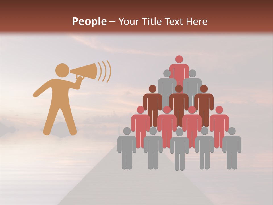 Long Pier. Sunset On The Tropical Beach. Siam Bay. Province Trat. Koh Mak Island. Kingdom Thailand PowerPoint Template