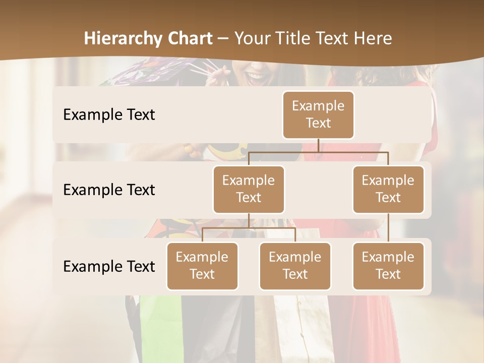Two Beautiful Young Women In A Shopping Center Checking Bags PowerPoint Template