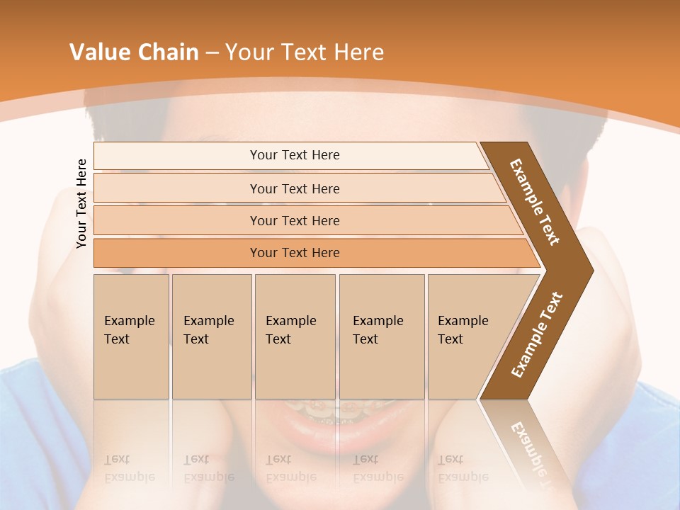 Portrait Of A Boy Smiling Isolated Over White PowerPoint Template
