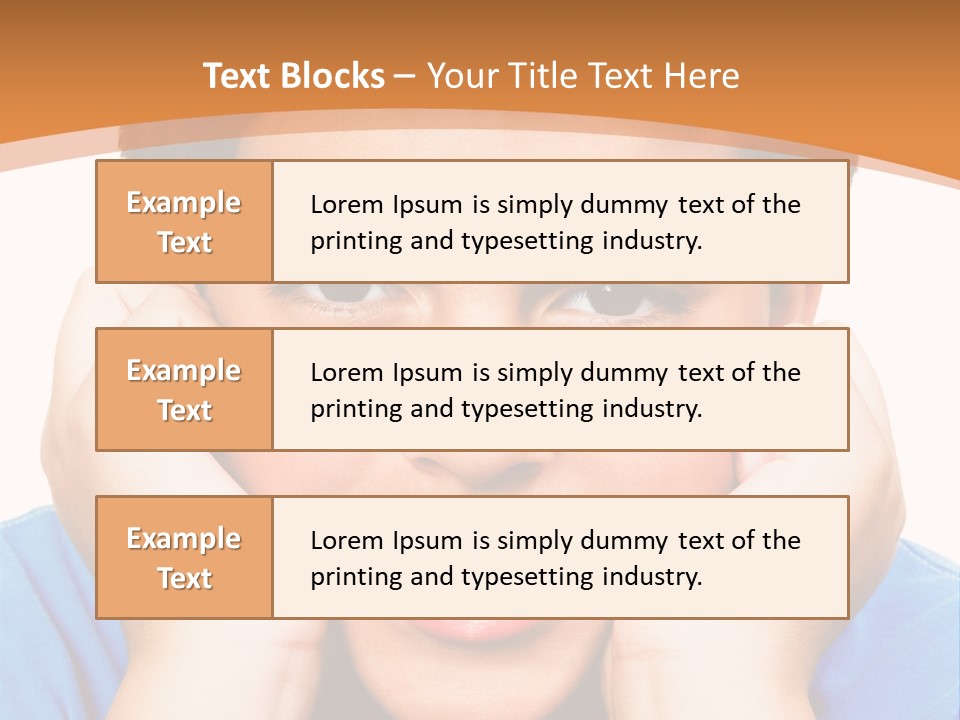 Portrait Of A Boy Smiling Isolated Over White PowerPoint Template