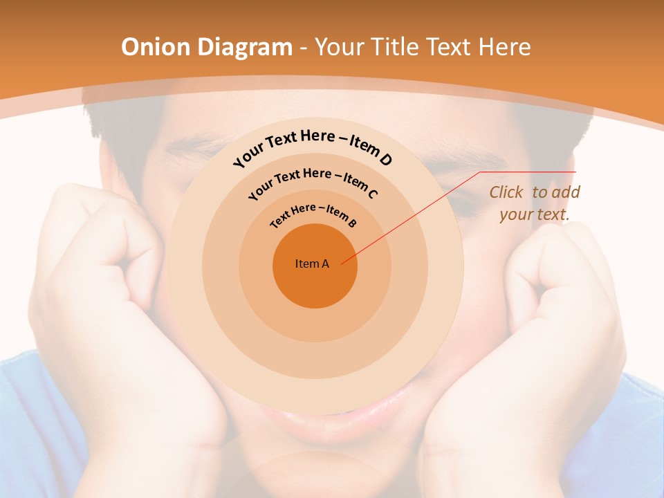 Portrait Of A Boy Smiling Isolated Over White PowerPoint Template