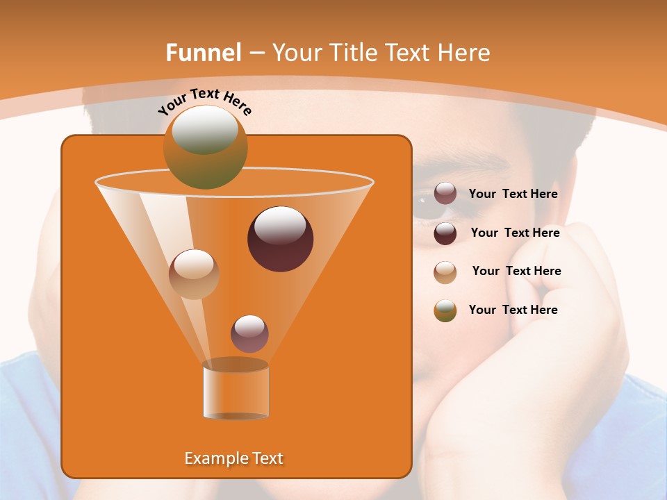 Portrait Of A Boy Smiling Isolated Over White PowerPoint Template