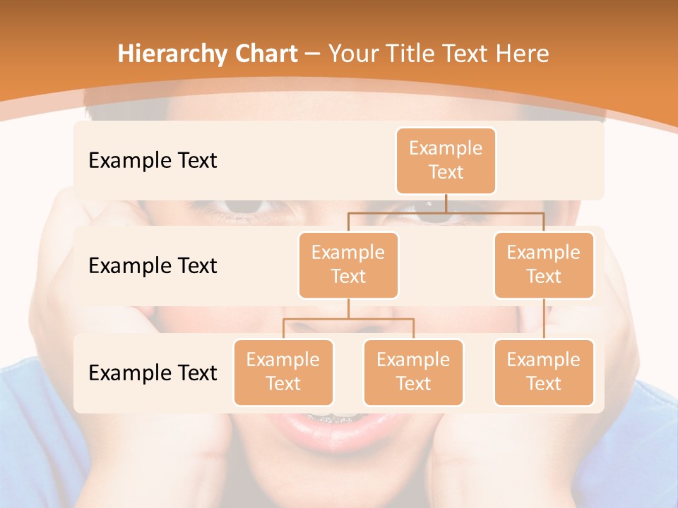 Portrait Of A Boy Smiling Isolated Over White PowerPoint Template