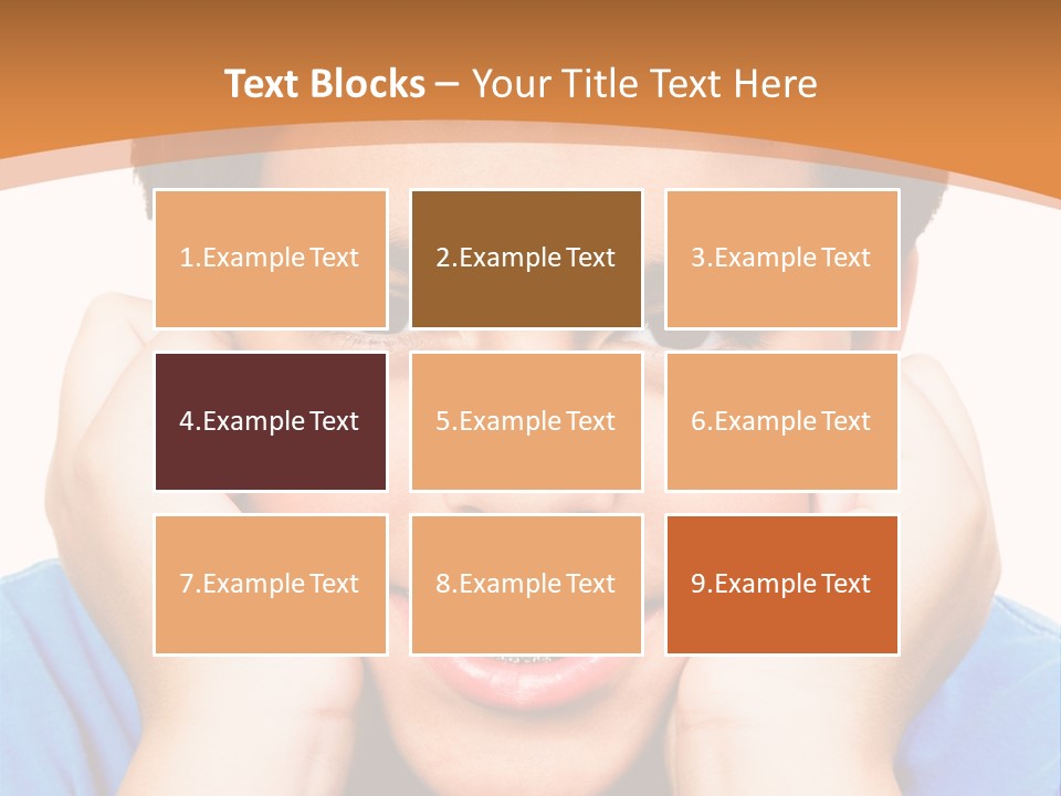 Portrait Of A Boy Smiling Isolated Over White PowerPoint Template