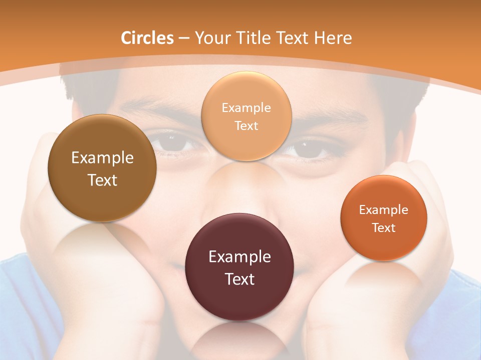 Portrait Of A Boy Smiling Isolated Over White PowerPoint Template