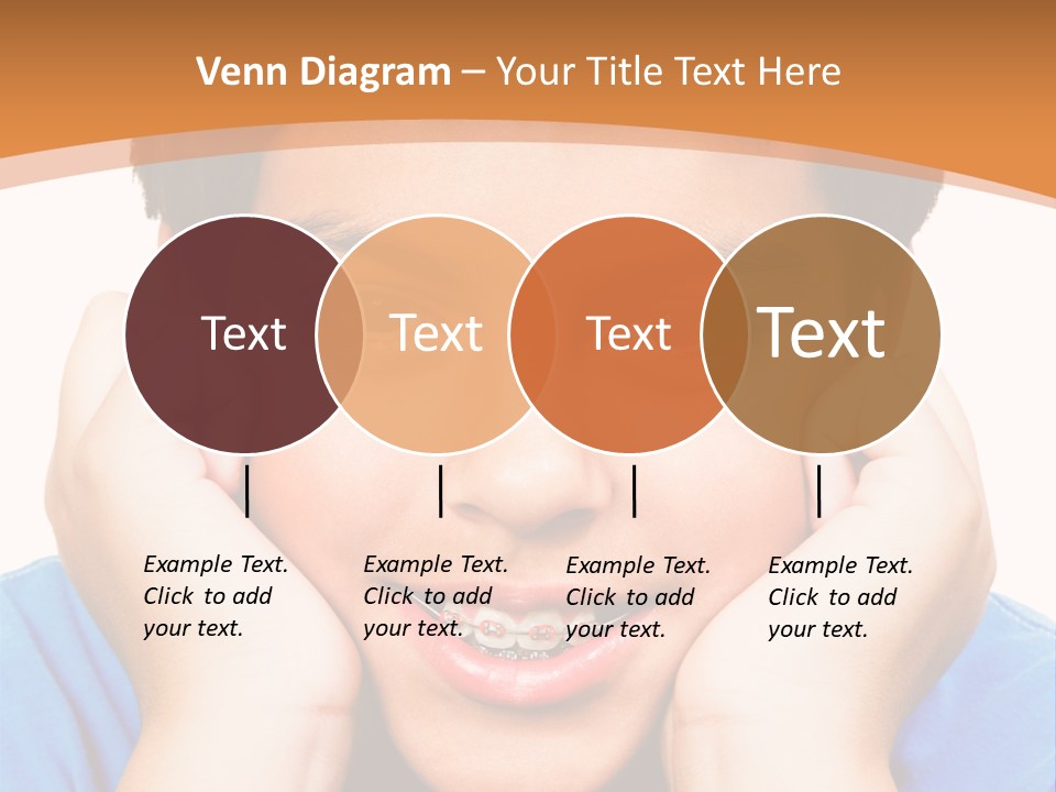 Portrait Of A Boy Smiling Isolated Over White PowerPoint Template