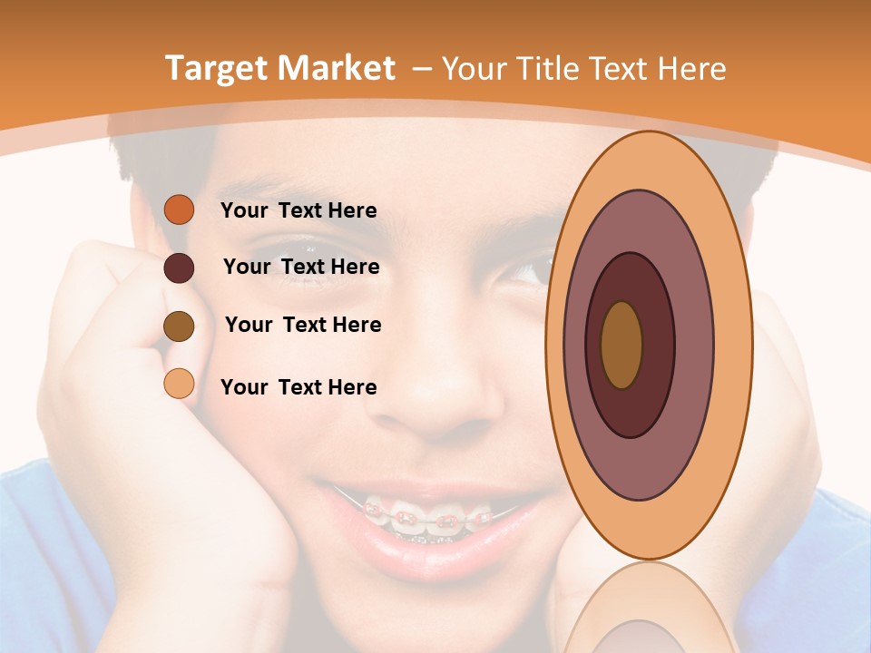 Portrait Of A Boy Smiling Isolated Over White PowerPoint Template