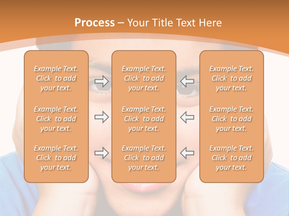 Portrait Of A Boy Smiling Isolated Over White PowerPoint Template