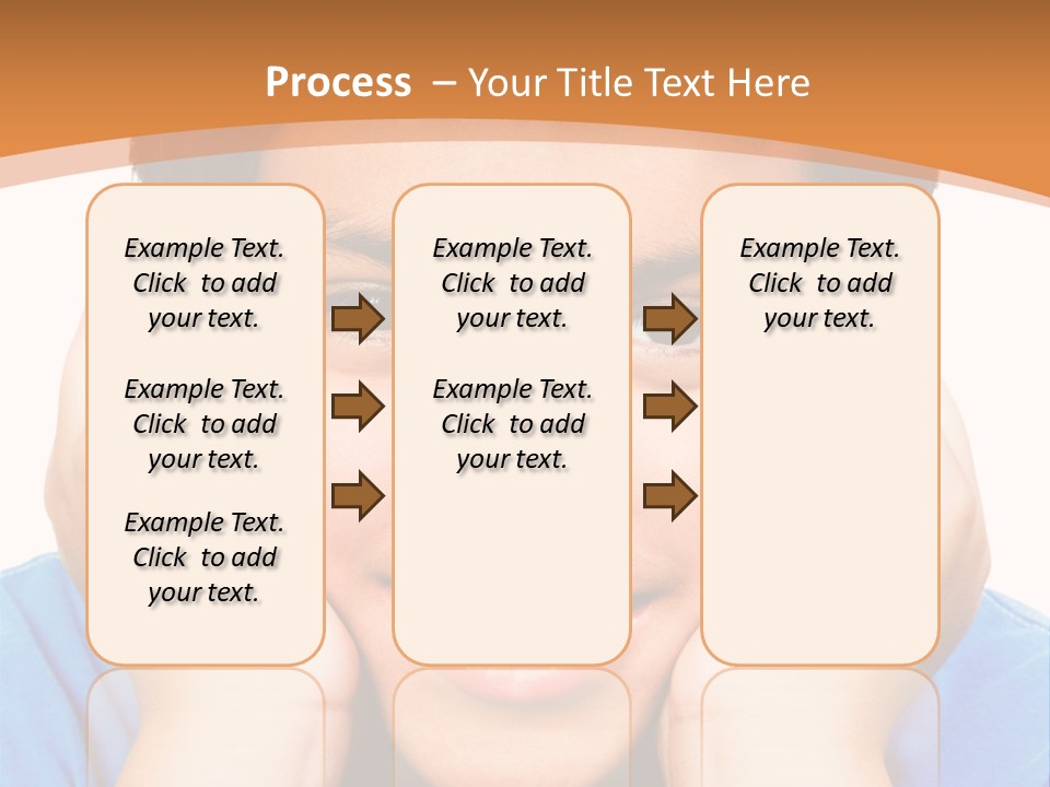 Portrait Of A Boy Smiling Isolated Over White PowerPoint Template