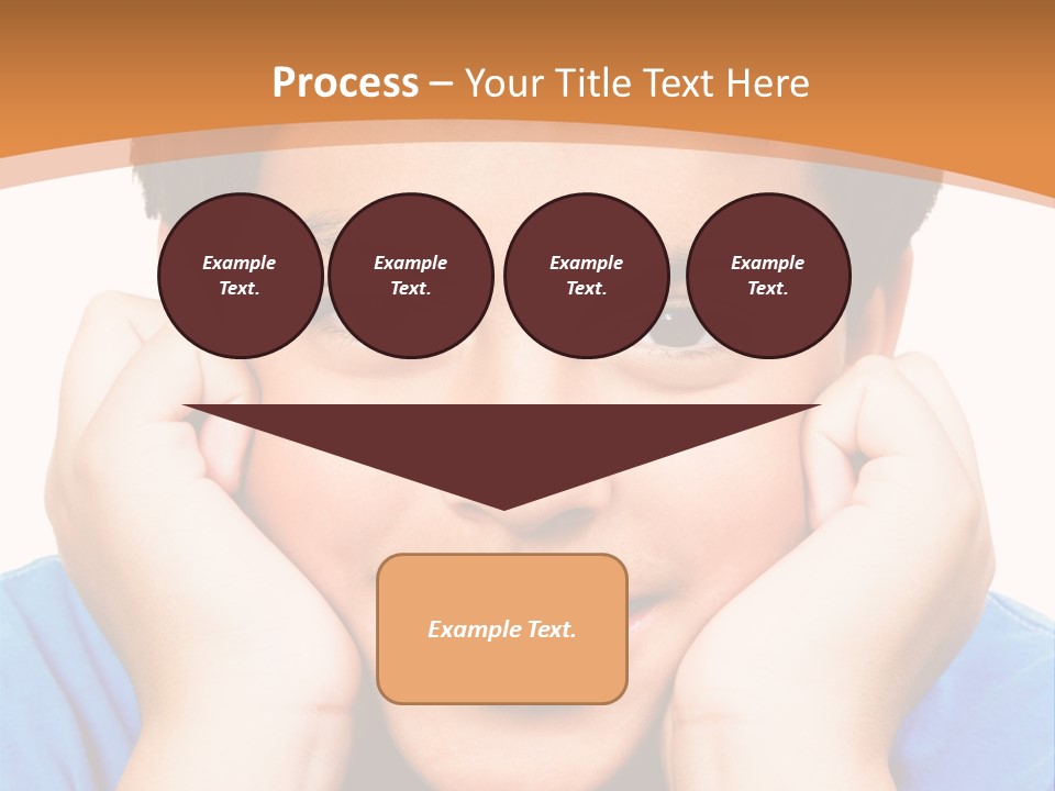 Portrait Of A Boy Smiling Isolated Over White PowerPoint Template