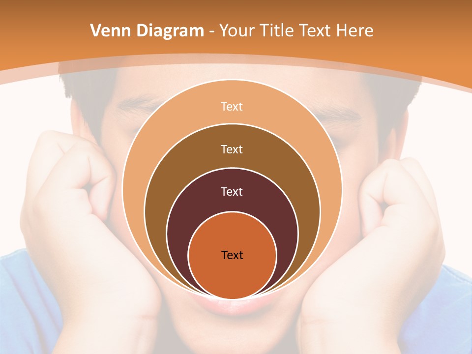 Portrait Of A Boy Smiling Isolated Over White PowerPoint Template