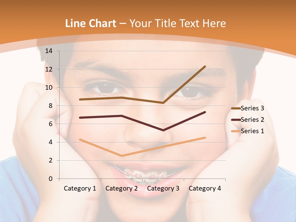 Portrait Of A Boy Smiling Isolated Over White PowerPoint Template