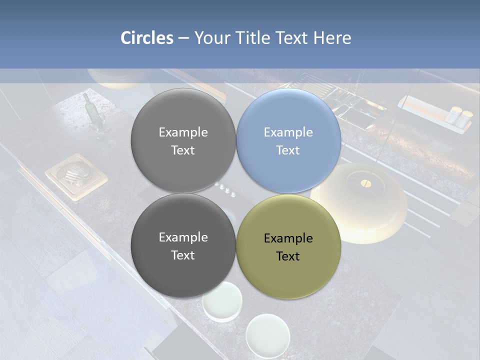 Luxury Modern Open-Plan Designer Kitchen (3D Render) PowerPoint Template