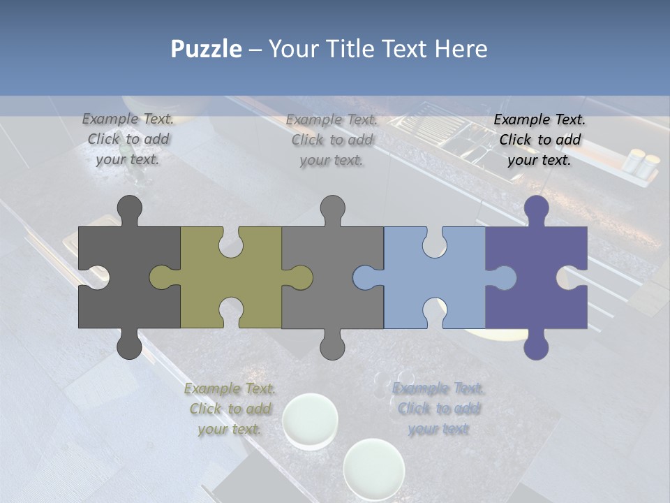 Luxury Modern Open-Plan Designer Kitchen (3D Render) PowerPoint Template