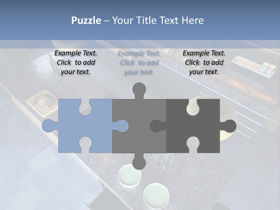 Luxury Modern Open-Plan Designer Kitchen (3D Render) PowerPoint Template