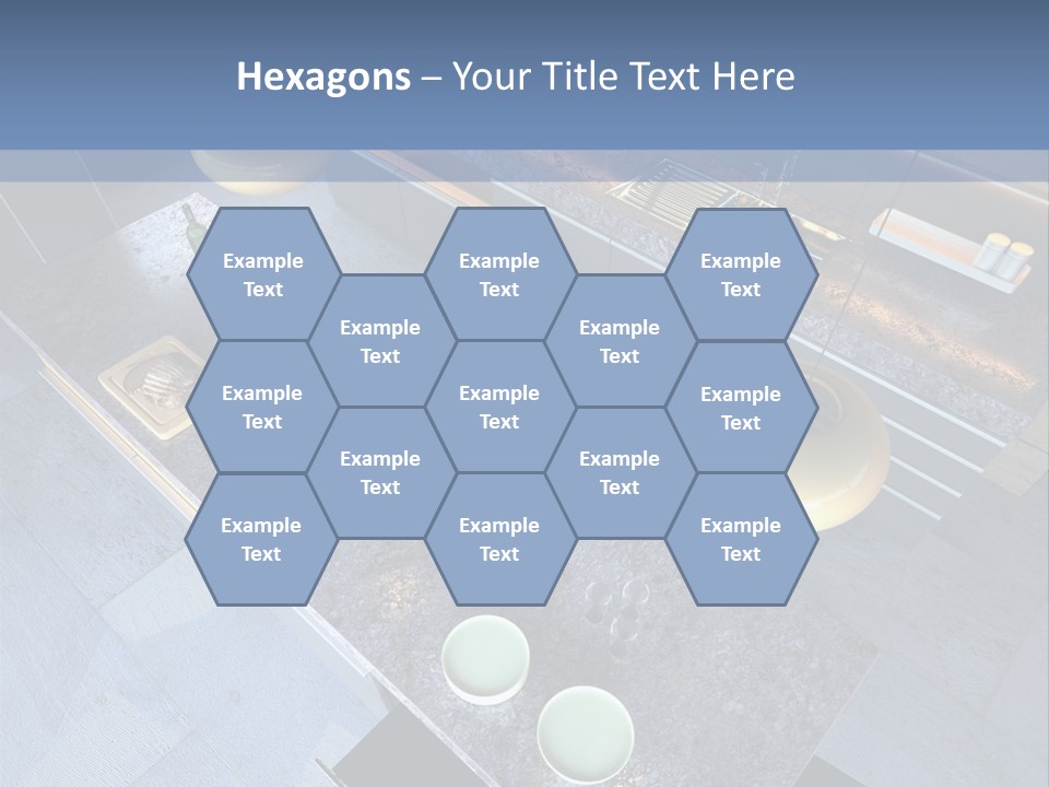 Luxury Modern Open-Plan Designer Kitchen (3D Render) PowerPoint Template