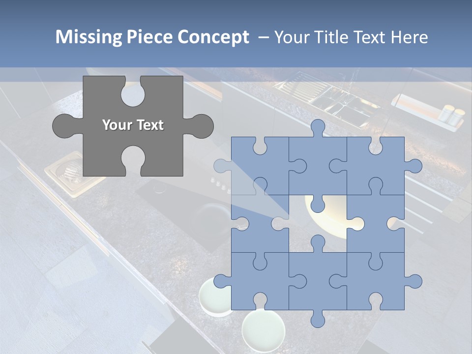 Luxury Modern Open-Plan Designer Kitchen (3D Render) PowerPoint Template