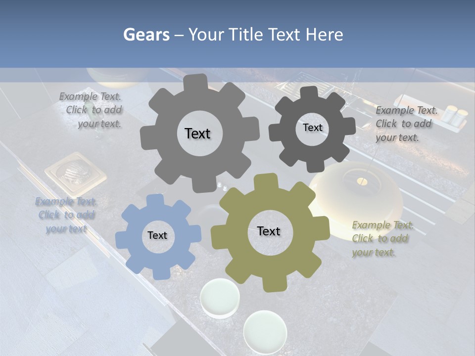 Luxury Modern Open-Plan Designer Kitchen (3D Render) PowerPoint Template