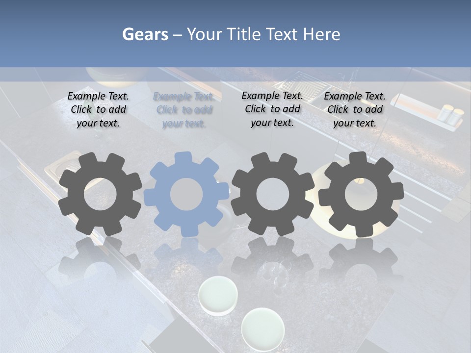 Luxury Modern Open-Plan Designer Kitchen (3D Render) PowerPoint Template