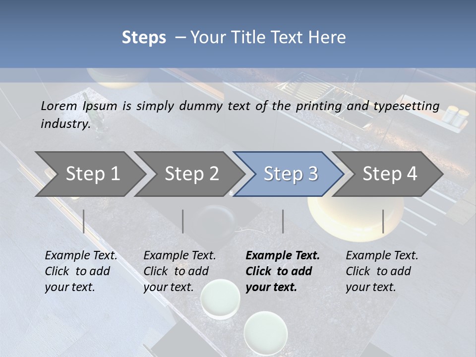 Luxury Modern Open-Plan Designer Kitchen (3D Render) PowerPoint Template