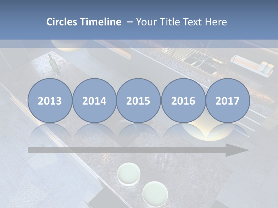 Luxury Modern Open-Plan Designer Kitchen (3D Render) PowerPoint Template