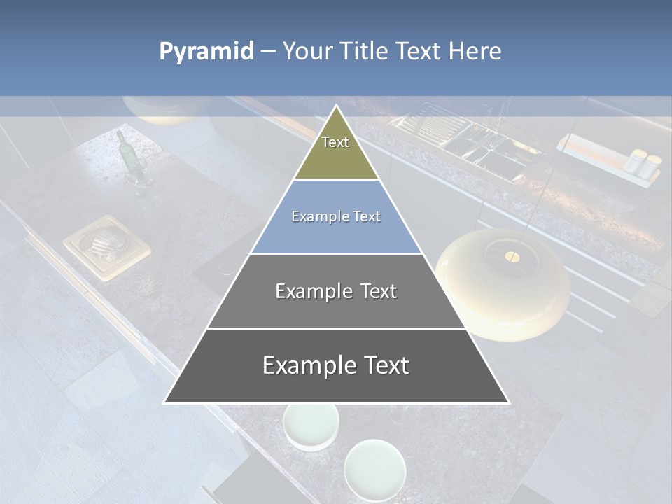 Luxury Modern Open-Plan Designer Kitchen (3D Render) PowerPoint Template