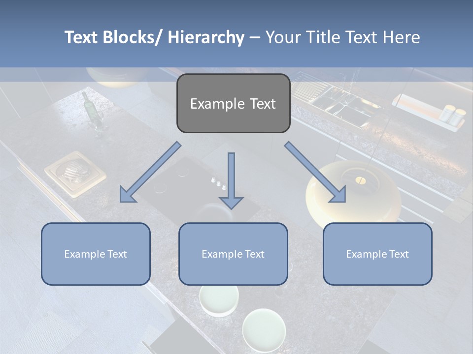 Luxury Modern Open-Plan Designer Kitchen (3D Render) PowerPoint Template