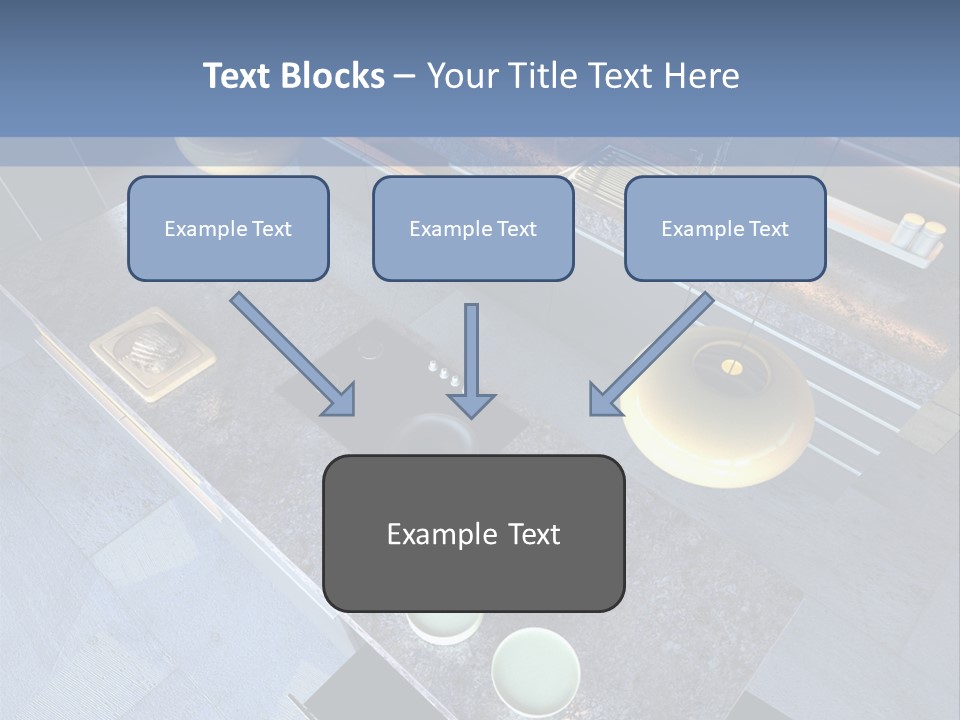 Luxury Modern Open-Plan Designer Kitchen (3D Render) PowerPoint Template