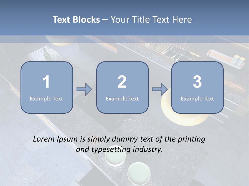 Luxury Modern Open-Plan Designer Kitchen (3D Render) PowerPoint Template