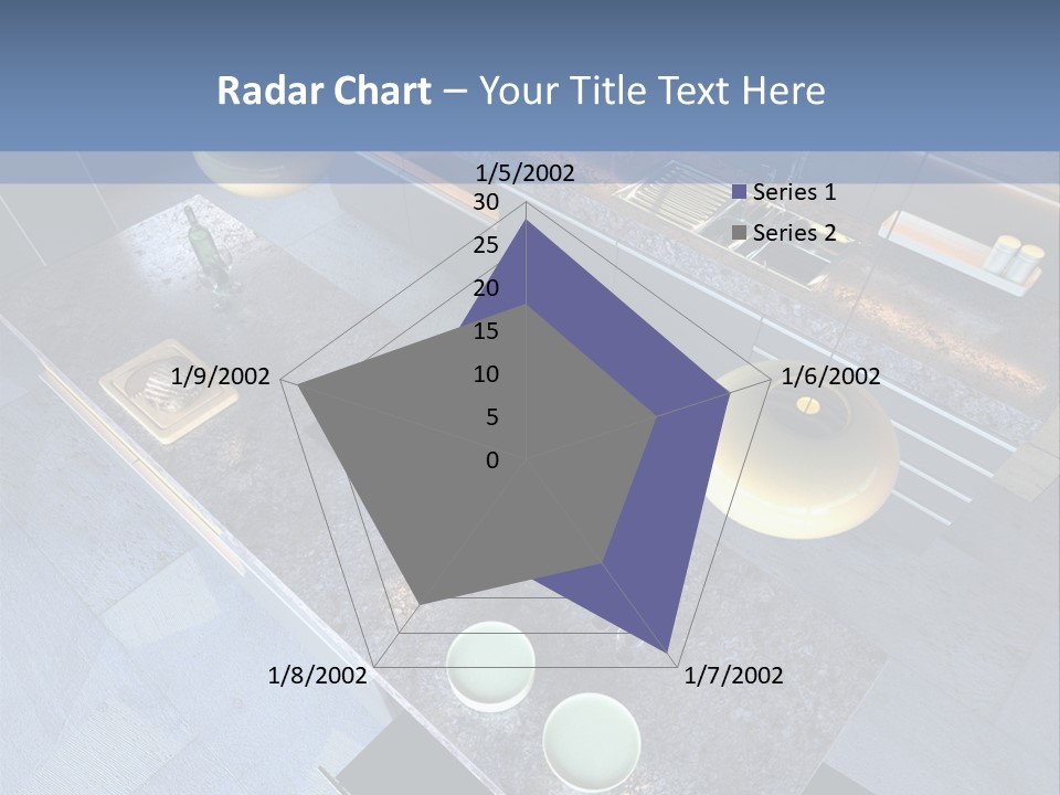 Luxury Modern Open-Plan Designer Kitchen (3D Render) PowerPoint Template