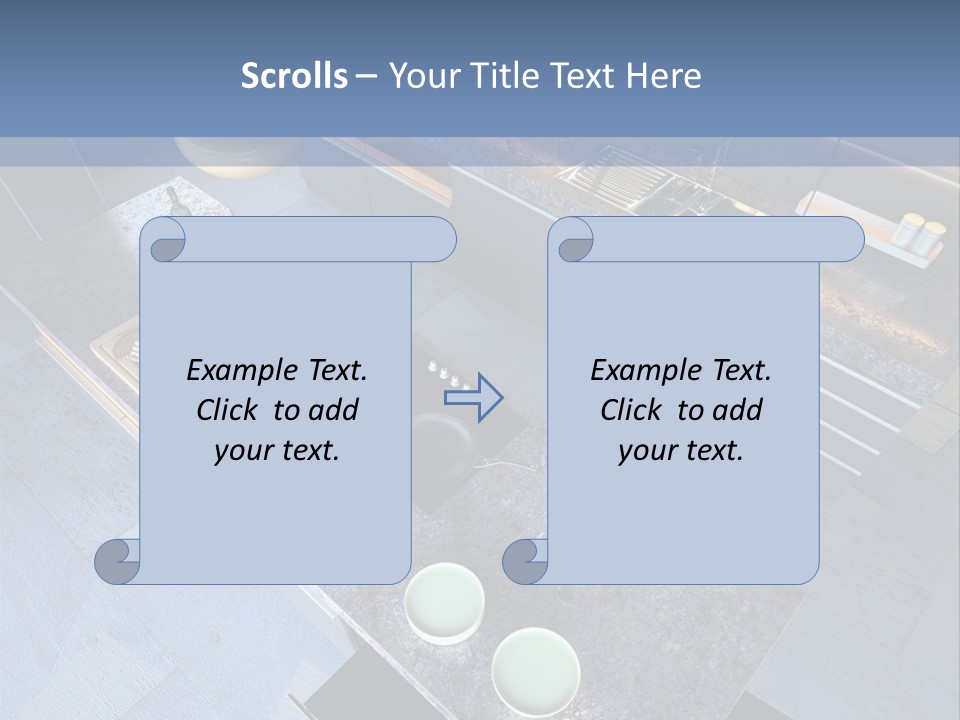Luxury Modern Open-Plan Designer Kitchen (3D Render) PowerPoint Template