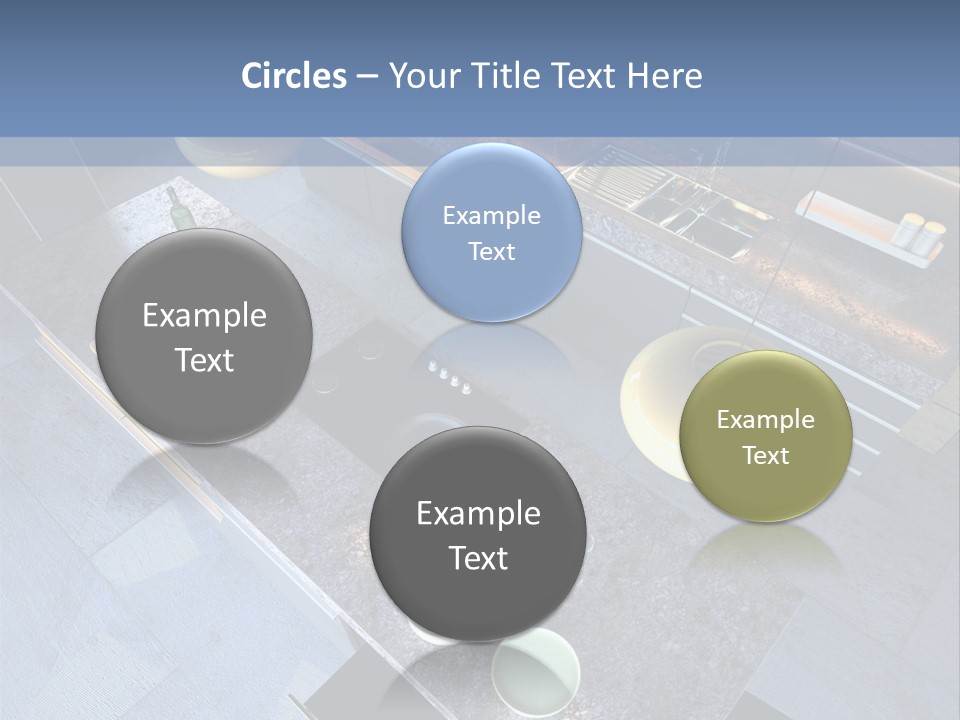 Luxury Modern Open-Plan Designer Kitchen (3D Render) PowerPoint Template