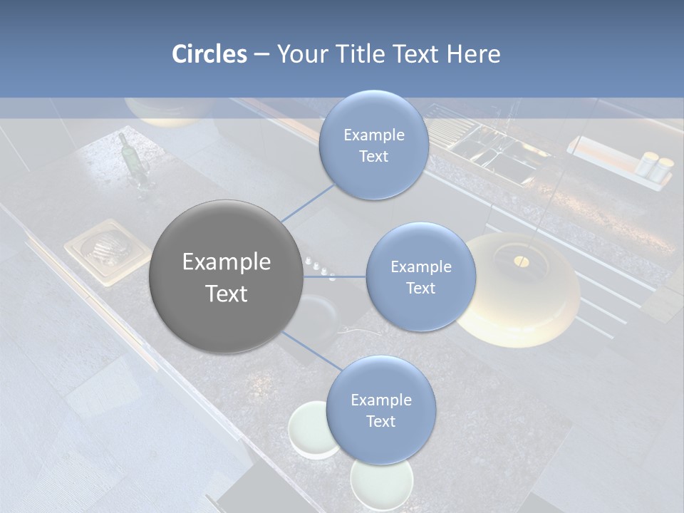Luxury Modern Open-Plan Designer Kitchen (3D Render) PowerPoint Template