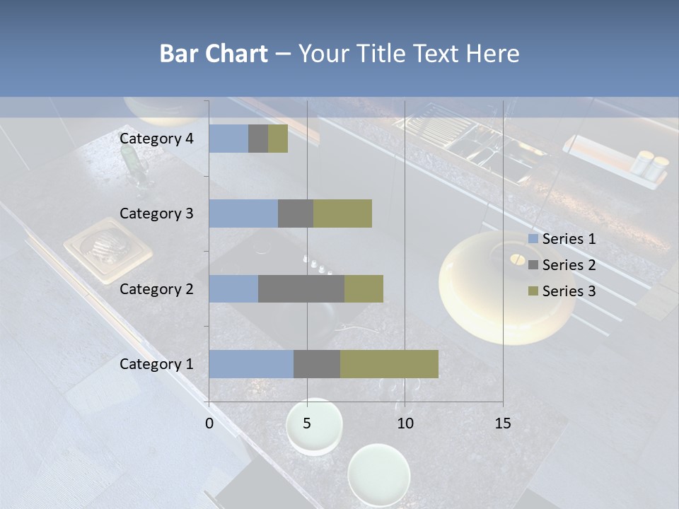 Luxury Modern Open-Plan Designer Kitchen (3D Render) PowerPoint Template
